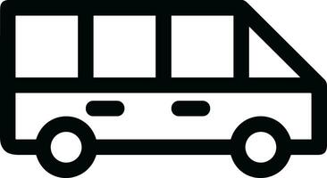 Bus transportation symbol icon vector image. Illustration of the silhouette bus transport public travel design image. EPS 10