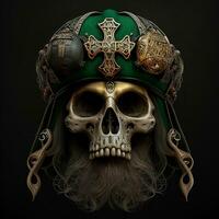 Santo patrick's cráneo . ai generado Arte foto
