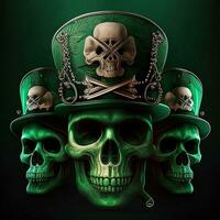 Saint Patrick's skull . AI generated art photo