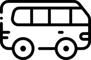 Bus transportation symbol icon vector image. Illustration of the silhouette bus transport public travel design image. EPS 10