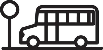 Bus transportation symbol icon vector image. Illustration of the silhouette bus transport public travel design image. EPS 10