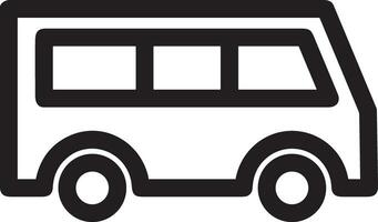 Bus transportation symbol icon vector image. Illustration of the silhouette bus transport public travel design image. EPS 10