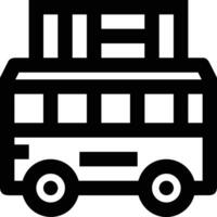 Bus transportation symbol icon vector image. Illustration of the silhouette bus transport public travel design image. EPS 10