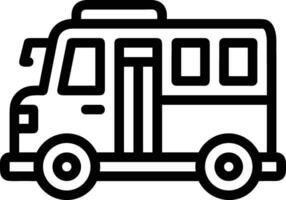 Bus transportation symbol icon vector image. Illustration of the silhouette bus transport public travel design image. EPS 10