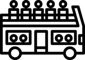 Bus transportation symbol icon vector image. Illustration of the silhouette bus transport public travel design image. EPS 10