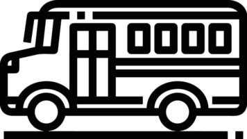 Bus transportation symbol icon vector image. Illustration of the silhouette bus transport public travel design image. EPS 10