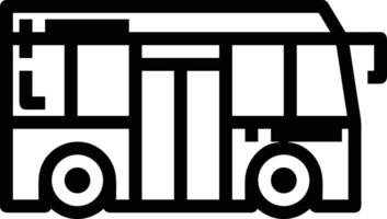 Bus transportation symbol icon vector image. Illustration of the silhouette bus transport public travel design image. EPS 10