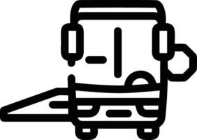 Bus transportation symbol icon vector image. Illustration of the silhouette bus transport public travel design image. EPS 10