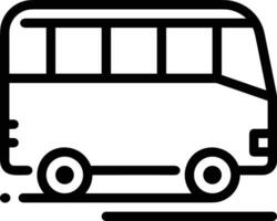 Bus transportation symbol icon vector image. Illustration of the silhouette bus transport public travel design image. EPS 10