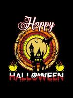 Halloween horror vintage t-shirt design and Scary lettering print template vector typography graphics art