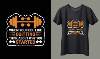 Best typography t shirt design for gym and fitness motivation and inspiration vector