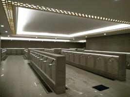 The ablution room in the mosque. The Wudu washroom photo