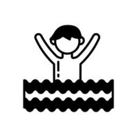 Swimming icon in vector. Illustration vector