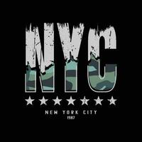 NYC new york city Illustration typography for t shirt, poster, logo, sticker, or apparel merchandise vector