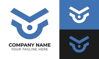 Creative corporate abstract modern minimal business logo design template Free Vector
