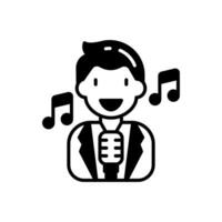 Singing icon in vector. Illustration vector