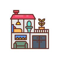 Doll House icon in vector. Illustration vector