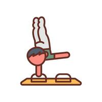 Gymnastics icon in vector. Illustration vector