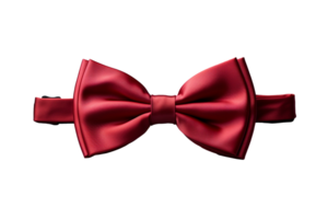 Red ribbon with bow isolated on transparent background, created with generative AI png