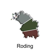 Map City of Roding illustration design template on white background, suitable for your company vector