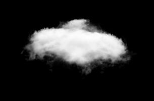 Single cloud over black background photo