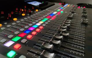 Professional music console background photo