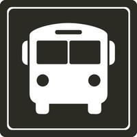 Bus transportation symbol icon vector image. Illustration of the silhouette bus transport public travel design image. EPS 10