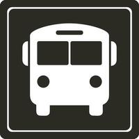 Bus transportation symbol icon vector image. Illustration of the silhouette bus transport public travel design image. EPS 10