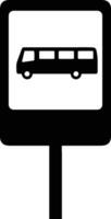 Bus transportation symbol icon vector image. Illustration of the silhouette bus transport public travel design image. EPS 10