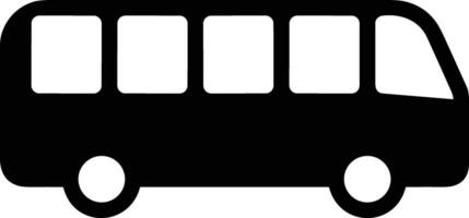 Bus transportation symbol icon vector image. Illustration of the silhouette bus transport public travel design image. EPS 10