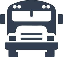 Bus transportation symbol icon vector image. Illustration of the silhouette bus transport public travel design image. EPS 10