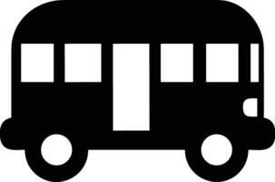 Bus transportation symbol icon vector image. Illustration of the silhouette bus transport public travel design image. EPS 10