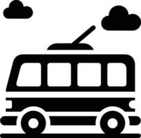 Bus transportation symbol icon vector image. Illustration of the silhouette bus transport public travel design image. EPS 10