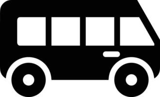 Bus transportation symbol icon vector image. Illustration of the silhouette bus transport public travel design image. EPS 10