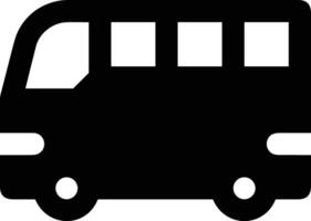 Bus transportation symbol icon vector image. Illustration of the silhouette bus transport public travel design image. EPS 10