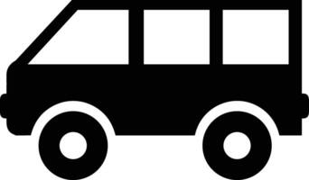 Bus transportation symbol icon vector image. Illustration of the silhouette bus transport public travel design image. EPS 10