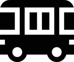 Bus transportation symbol icon vector image. Illustration of the silhouette bus transport public travel design image. EPS 10