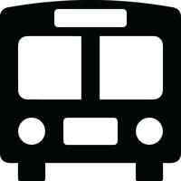 Bus transportation symbol icon vector image. Illustration of the silhouette bus transport public travel design image. EPS 10