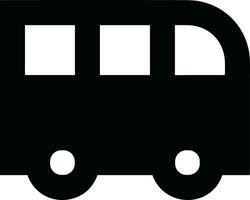 Bus transportation symbol icon vector image. Illustration of the silhouette bus transport public travel design image. EPS 10