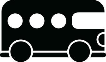 Bus transportation symbol icon vector image. Illustration of the silhouette bus transport public travel design image. EPS 10