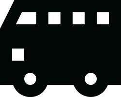 Bus transportation symbol icon vector image. Illustration of the silhouette bus transport public travel design image. EPS 10