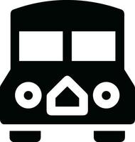 Bus transportation symbol icon vector image. Illustration of the silhouette bus transport public travel design image. EPS 10