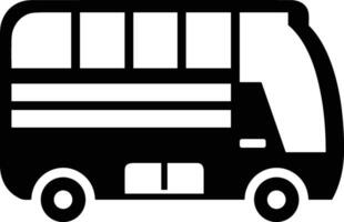 Bus transportation symbol icon vector image. Illustration of the silhouette bus transport public travel design image. EPS 10