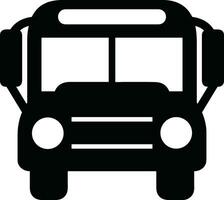 Bus transportation symbol icon vector image. Illustration of the silhouette bus transport public travel design image. EPS 10