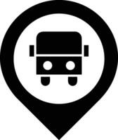 Bus transportation symbol icon vector image. Illustration of the silhouette bus transport public travel design image. EPS 10