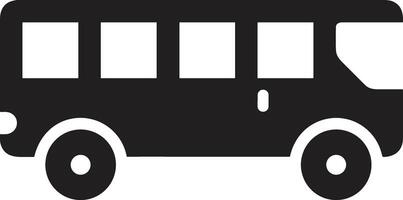 Bus transportation symbol icon vector image. Illustration of the silhouette bus transport public travel design image. EPS 10