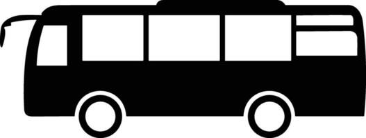 Bus transportation symbol icon vector image. Illustration of the silhouette bus transport public travel design image. EPS 10