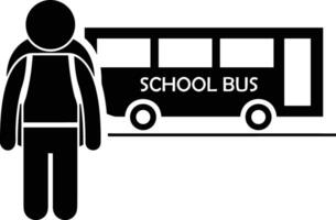 Bus transportation symbol icon vector image. Illustration of the silhouette bus transport public travel design image. EPS 10