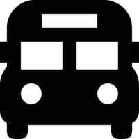 Bus transportation symbol icon vector image. Illustration of the silhouette bus transport public travel design image. EPS 10