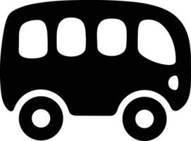 Bus transportation symbol icon vector image. Illustration of the silhouette bus transport public travel design image. EPS 10